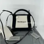 二手正品BALENCIAGA 巴黎世家 NAVY XS 托特包 购物袋 帆布包 肩背包 斜背包 手提包 390346