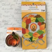 Set Of 2 Thanksgiving Cookie Cutters Pumpkin, Maple Leaf By Celebrate It H-180
