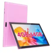 Tablets 10 inch Tablet Android 12, 4GB RAM 64GB ROM & 512GB Expand, 2+8MP Pink