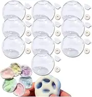 Milky Blank Stress Ball Skin, with Bottle Stopper, Blank Pressure Ball Skin DIY Kit, Stress DIY Kits with Empty Base, for Maker (Transparent(10PCS),2.36in/6cm)