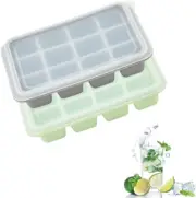Silicone Ice Cube Tray Set of 2-12 Cavity Easy-Release Ice Molds for Whiskey,...