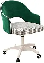 Adjustable Office Chair Faux Leather Swivel Computer Chairs with Wheels and Lift Home Office Chair Study Room Furniture Base Padded Swivel Chair,A
