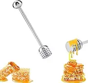 Honey Spoon Stainless Steel and Jam Spoon, Honey Spoon, Solid Stainless Steel Honey and Syrup Spoon Handle, Long Handle Honey Spoon, Stirrer, Mixing Tool for Maple Syrup Molasses