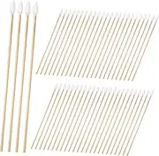 BUTIFULSIC 500pcs Cotton Swab Cotton Applicator Buds Pointed Swabs Makeup Remover Swabs Pointed Tip Ear Swabs Cleaning Swabs Makeup Applicator Sticks Eyelash Sticks Cotton Tip Khaki Wood