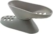 Gray Space-Saving Plastic Shoe Rack Adjustable Double Layer Non-Slip Shoe Slot for Storing High-Density Shoes, Sports Shoes