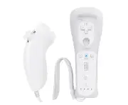 Wii handle wii left and right handle built-in accelerator 2 in 1 left and right handle factory direct sales advantage White