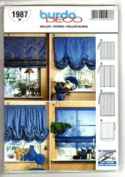 "Roller Blinds" BURDA Deco Sewing Craft Pattern # 1987 Brand New Sealed