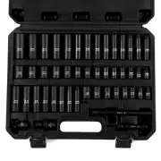 48-Piece 3/8" Drive Socket Set, SAE (5/16"-3/4") & Metric (8mm-22mm), Deep & ...