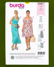 Regency Dress Sewing Pattern-Sleeveless-Scoop Neck (Sizes 6-18) Burda Style 6312