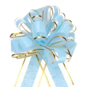 20pcs 6 Inch Pull Bow Gift Wrapping Bows Ribbon Organza Light Blue for Party