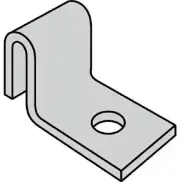 2x Unistrut PURLIN CLAMPS UNIF13000 8mm Hole, 20mm Width, Zinc Plated Steel