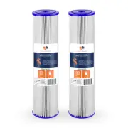 1 Micron Whole House Pleated Sediment Water Filter Cartridge 20x4.5 Well Filt...