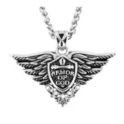 Pendant Armor Of God on a Foxtail Chain Stainless Steel Jewelry 70