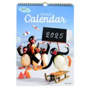 Pingu 2025 Wall Calendar PG JPN LTD Penguin Animation Character Goods[Presale]