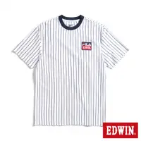 在飛比找蝦皮商城優惠-EDWIN x FILA聯名 經典主義運動休閒直條紋短袖T恤