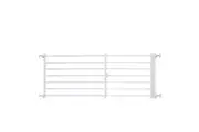 Pet Dog Safety Gate Cat Fence Enclosure Guard Stair Security Barrier Retractable Portable Puppy Low Containment System Metal White 35cm High