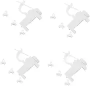 Amosfun 4sets Curtain Pole Holder Rear Panel Speaker Gloves Kit Cup Holder Incoming Whistle Sleeve Bracket Panel Cup Holder Automatic Gears Car Trays Clip Bracket Main Spool White 4pcs*4