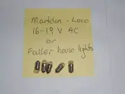 Marklin 600100 Loco Globes/bulbs x 5 items, Or Faller House. 16-19V AC. New. HO