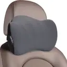 Car Seat Headrest Pillow Memory Foam Pillow Head Neck Support Cushion (Gray)
