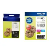 Brother LC233 Black+ Tri-Colour Ink Cartridge Value Pack 500 Pages - for Brother
