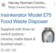InSinkErator E75 Food Waste Disposal Unit $1081 NEW AirSwitch USA MADE MELB.ONLY