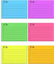 6 Pack To-Do Sticky Notes, Assorted Sticky Notes, Sticky Note Pads, Sticky Memos