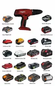 Battery Adapter for Old Hilti 15,6V Tools (like 151 Model) ( Jadapters )