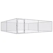 Galvanised Steel Kennel Large Outdoor Dog Enclosure Puppy Playpen Training Area