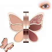 6 Colors Eyeshadow Palette Butterfly Eye Shadow,Butterfly eyeshadow palette,Eyeshadow palette 6 color,Matte and glitter eyeshadow palette,Eyeshadow palette professional makeup,Butterfly eyeshadow (01)