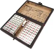 1 Set Portable Mahjong Kit of Traditional Mahjong Game Supplies for Family Board Game Fun Easy to Use Material for Travel and Gatherings