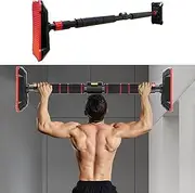 Pull-up bar door frame with spirit level, adjustable pull-up bar, 300 kg load capacity, including levelling instrument and foam sponge, perfect for door frames and walls