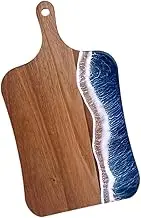 Perfk Wood Resin Cutting Board Cheese Board Wave Pattern Versatile Easy to Store Meat Bread Board Charcuterie Boards for Vegetables