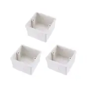 Wall Switch Box Deep Case Recessed Mount 86 Type Single Gang White 3pcs