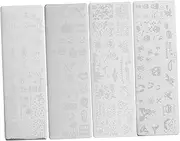 Healvian DIY Manicure Nail Art Templates 4pcs Stamping Plates for Nails Horror Halloween Style