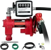 Diesel Fuel Transfer Pump Kit 20GPM 12V DC Portable Electric Self-Priming Fuel Transfer Extractor Applicable For Refueling(With Auto gun Meter)