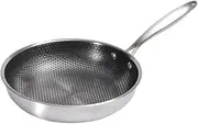 Luxshiny Stainless Steel Omelette Pan Honeycomb Pans Nonstick Skillets Honeycomb Fry Pan Nonstick Frying Pan Portable Induction Cooktop Mesh Strainer Non-Stick Frying Pan Kitchen Cookware