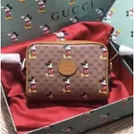 GUCCI 古馳包 DISNEY X GUCCI 迪士尼聯名米奇圖案印花相機包 小方包 單肩斜挎包