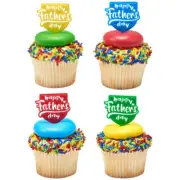 Cake Topper Happy Father's Day Cupcake Picks One Dozen
