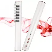 Hair Straightener Brush, 2-in-1 Hair Straightening Brush wit