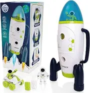 Science Kidz Space Rocket Set - Space Toys For Children Age 3, 4, 5 Year Olds - 42cm Rocket With Lights & Sounds, 2 Astronauts, Rover Car & Batteries Included - Outer Space Toys For Kids