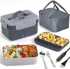 Electric Lunch Box for Adults, 100W Heated Lunch Box for Car/Truck Home/Work, Po