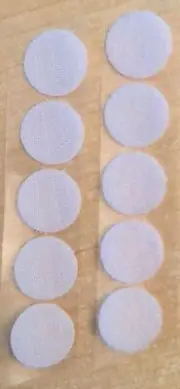 Velcro® Coins Circles Dots - Sticky Back Hook & Loop - 3/4” - White - LOT OF 5