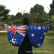 Australia day Flag Aussie Soft Fabric Butterfly Wings Cape Scarf Wrap Printing