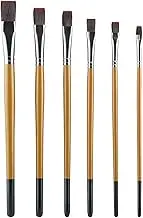Artist Paint Brushes for Gouache, Poster Colour, Acrylic, Watercolour, Flat, Set of 6