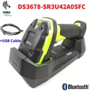 Zebra DS3678-SR Ultra-Rugged Industrial 2D/1D Barcode Scanner w/USB Cable Cradle