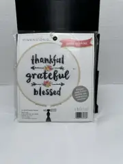 Dimensions “thankful, Grateful, Blessed” Cross Stitch Kit With Hoop BRAND NEW
