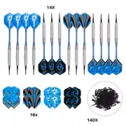 Complete 140Piece Soft Tip Dart Set 14g Darts with Flights for Electronic Boards