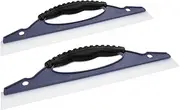 PAMINGONO Universal Car Window Squeegee Set of 2 Silicone Auto Squeegee Window Efficient Water Removal Snow Ice Scrapper