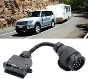 13 Pin to 7 Pin Socket Professional Trailer Adapter Cable Round Plug Adaptor Connector for Trailer Caravan Bike