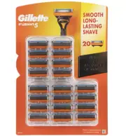 Gillette Fusion 5 Manual Cartridges 20 Pack 5 Blade Shaving Surface New